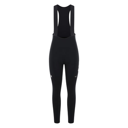 Women's Winter Thermal Bib Tights FF02-Black
