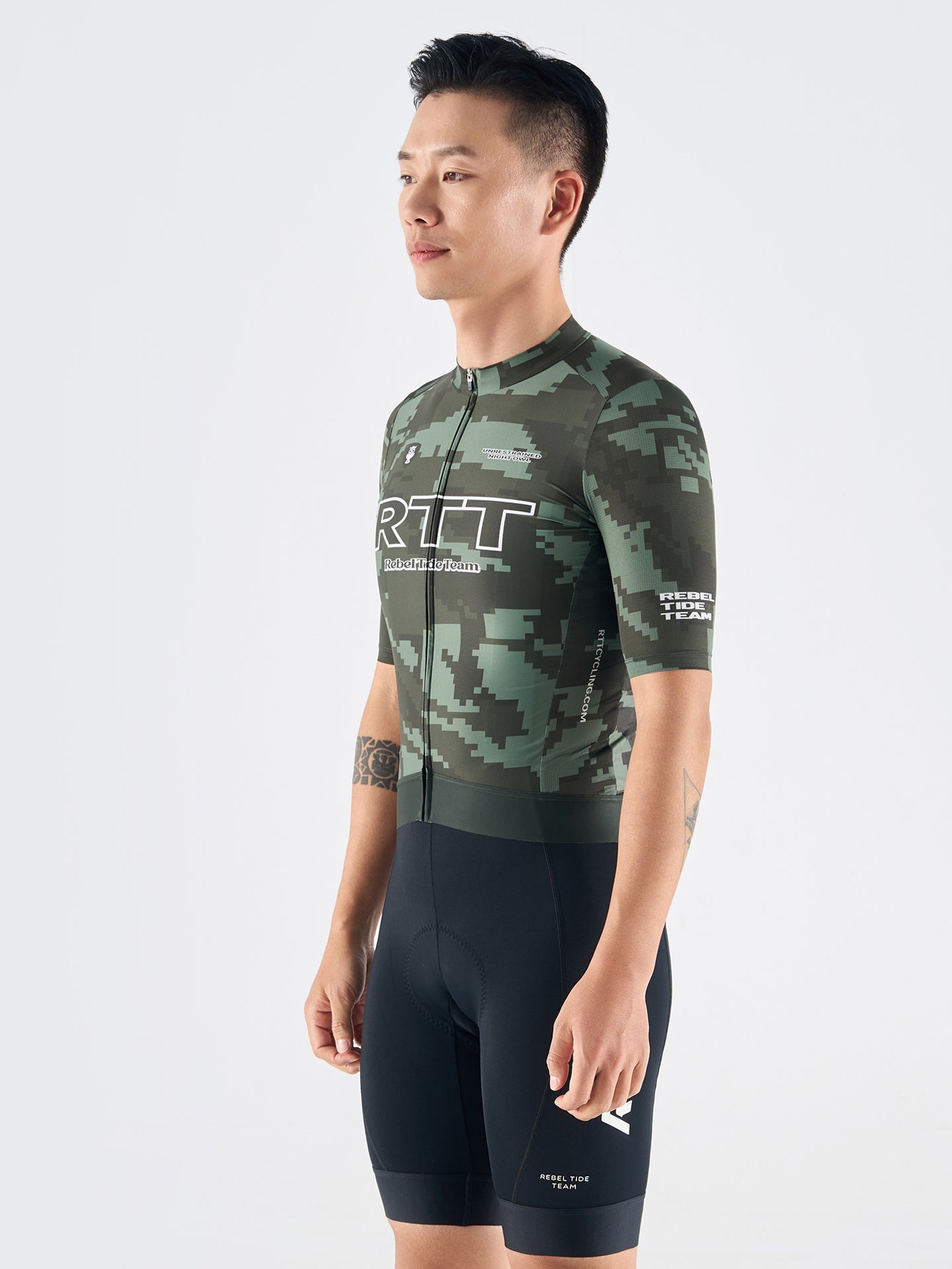 Men's Short Sleeves Jersey SS32 Camouflage Green