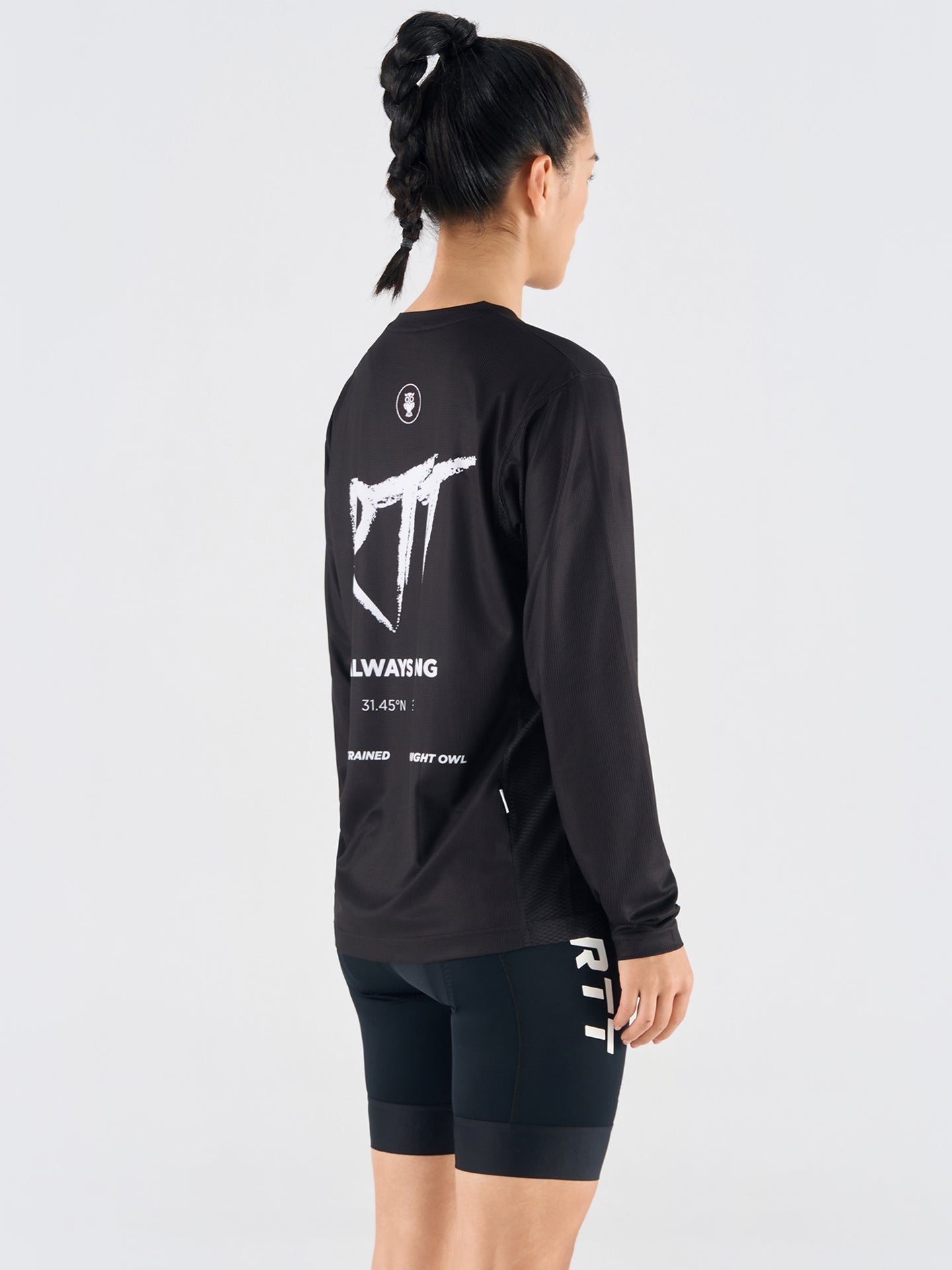 Women's Long Sleeve Shirt TS02-Black