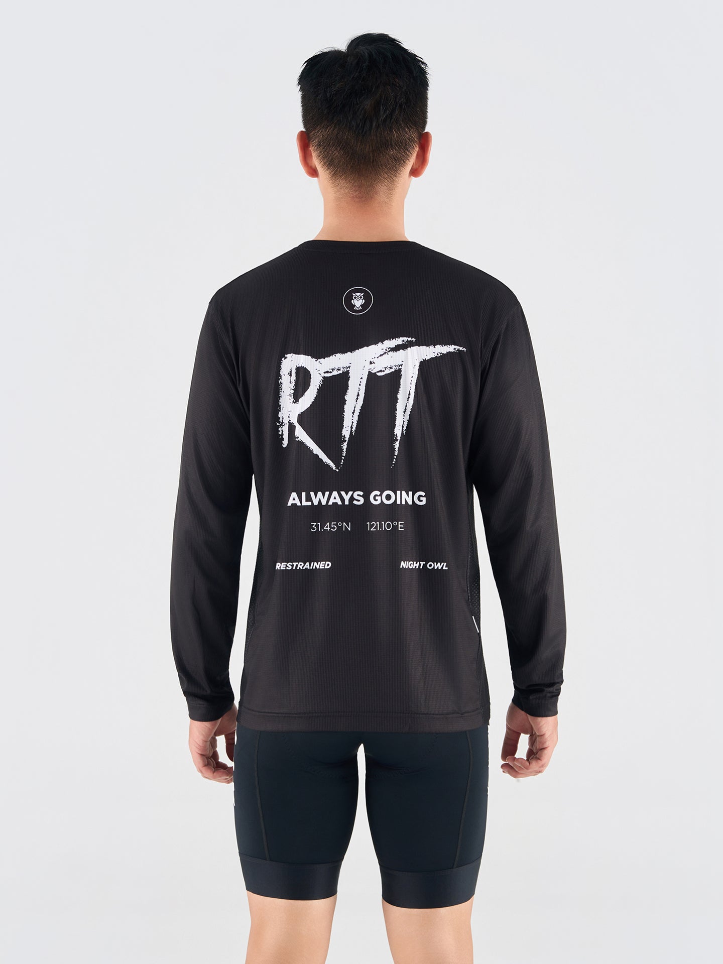 Men's Long Sleeve Shirt TS02-Black