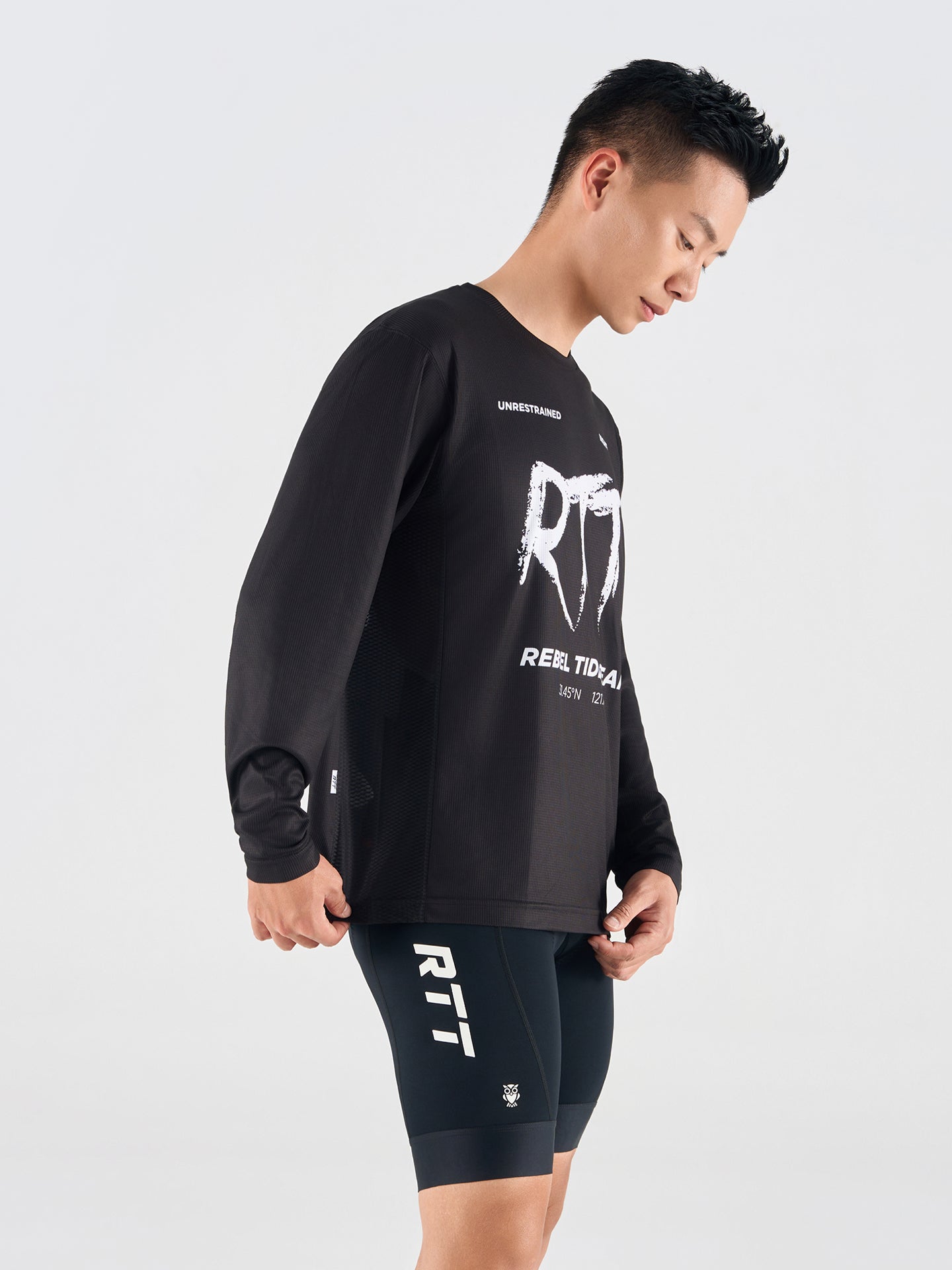Men's Long Sleeve Shirt TS02-Black
