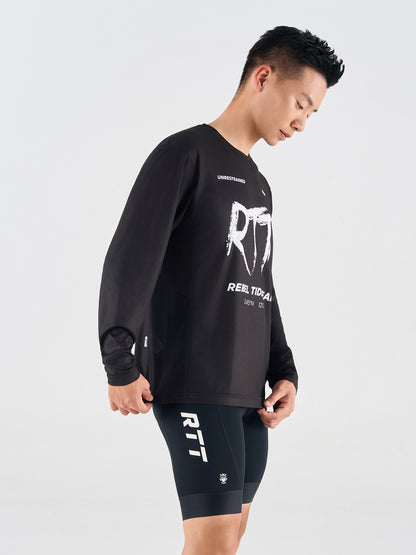 Men's Long Sleeve Shirt TS02-Black
