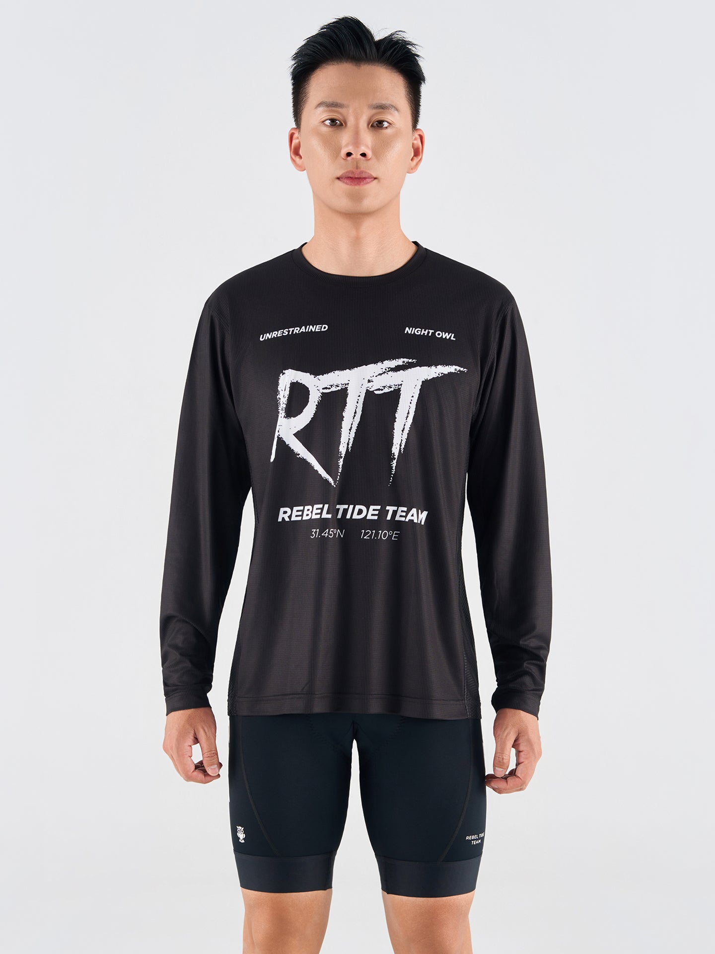 Men's Long Sleeve Shirt TS02-Black
